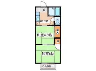 湘南コーポの物件間取画像